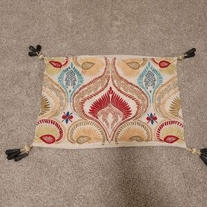 Pier 1 Coloful Embroidered Pillow Case